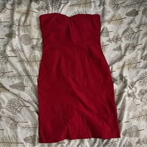 Body Central Strapless Red Dress